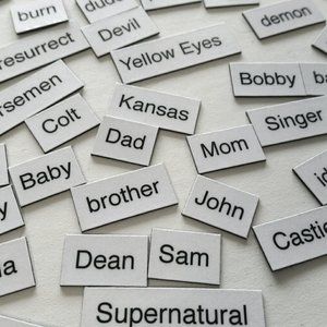 Supernatural Theme Phrase/Word Magnets